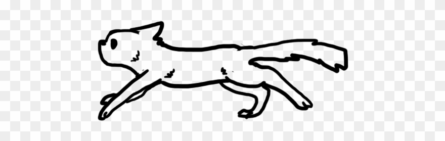 Running Cycle Of A Cat By Mopsie2000 Running Cycle - Line Art Clipart