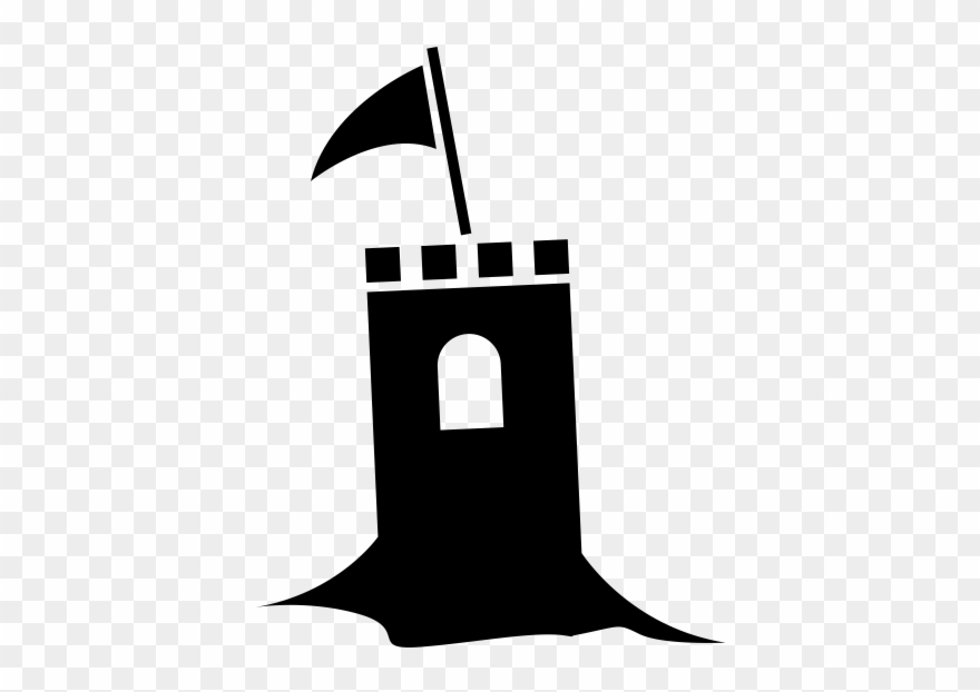 Sand Castle Rubber Stamp Clipart