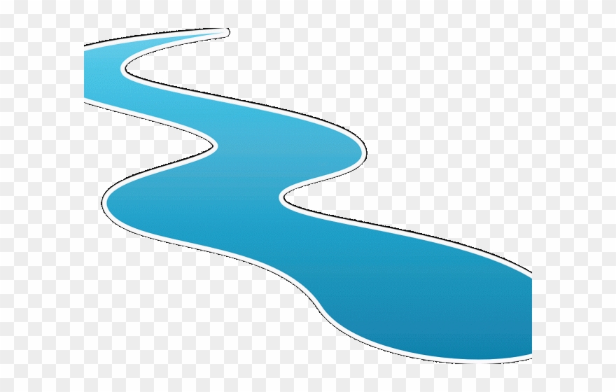 Sream Clipart Rive - Water Stream Clip Art - Png Download
