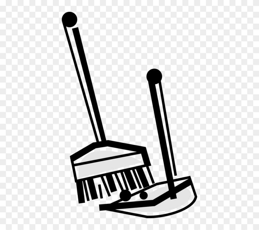 Cleaning Drawing Dustpan Brush - Broom And Dustpan Transparent Background Clipart