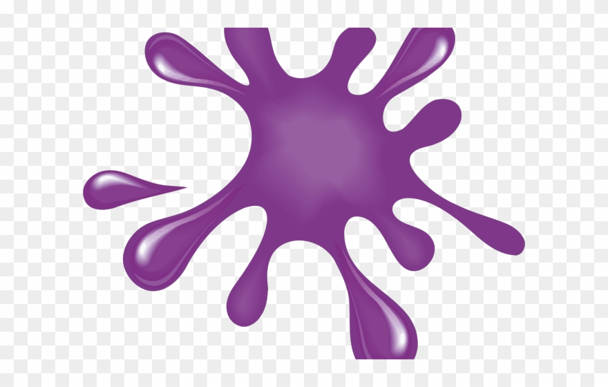Pice Clipart Purple - Purple Paint Splat Clipart - Png Download