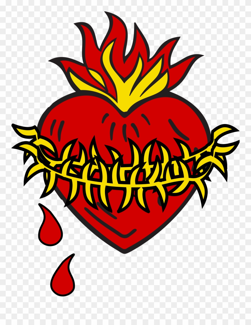 Sagrado Corazon Mueble Heraldico - Sacred Heart Of Jesus Logo Png Clipart