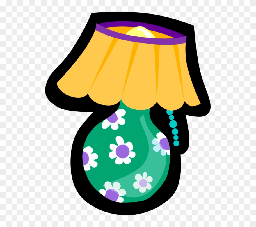 Vector Illustration Of Electric Light Fixture Lamp Clipart