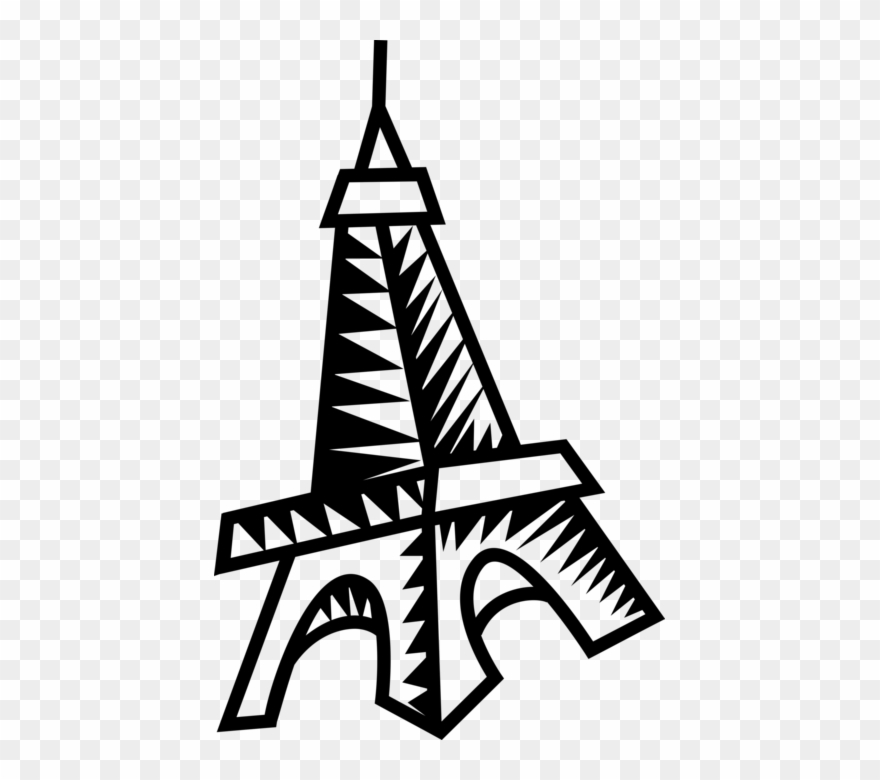 Vector Illustration Of Eiffel Tower On Champ De Mars - Week Clipart