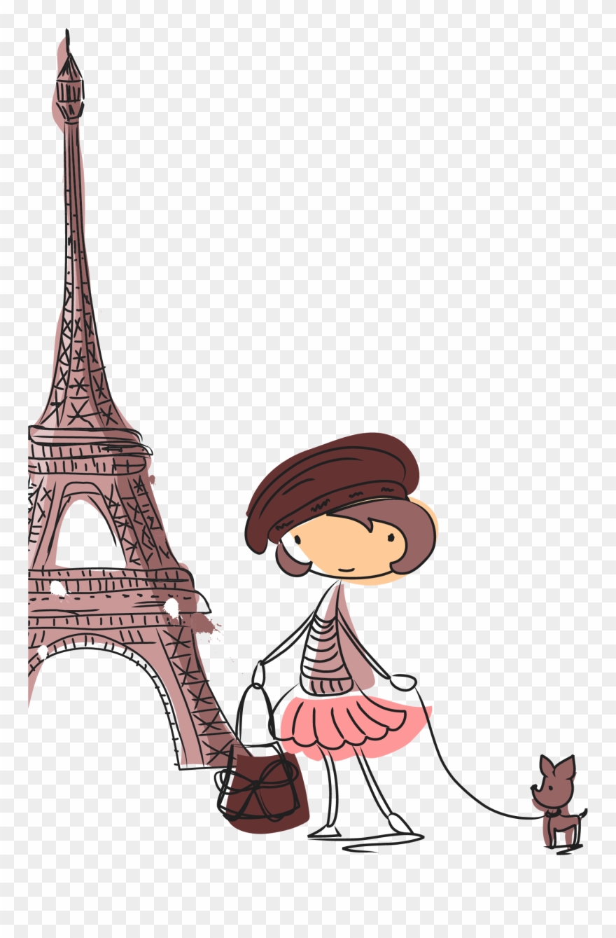 Eiffel Tower Cartoon Transprent - Torre Eiffel Imagenes Animadas Clipart