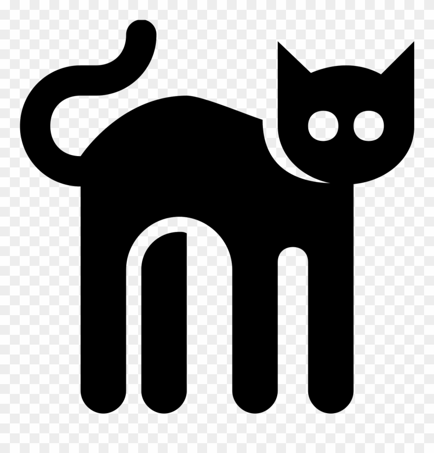 Free Vector Black Cat - Icone Chat Clipart