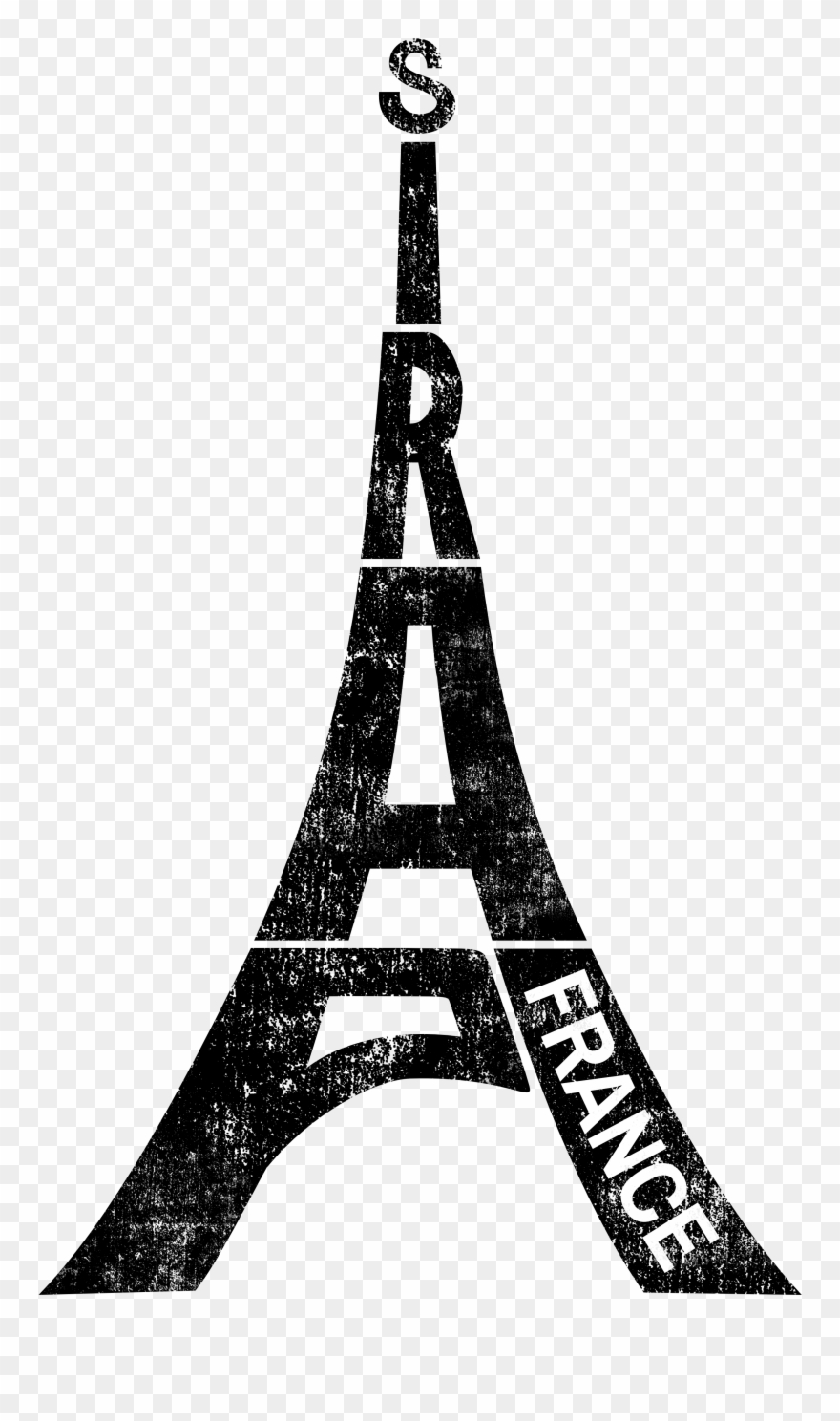Paris Souvenir Lustige Eifelturm Frankreich Typografie - Letter A Eiffel Tower Clipart