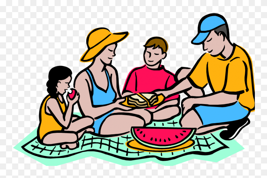 Vector Family Picnic Clipart - Family Picnic Clipart Transparent - Png Download