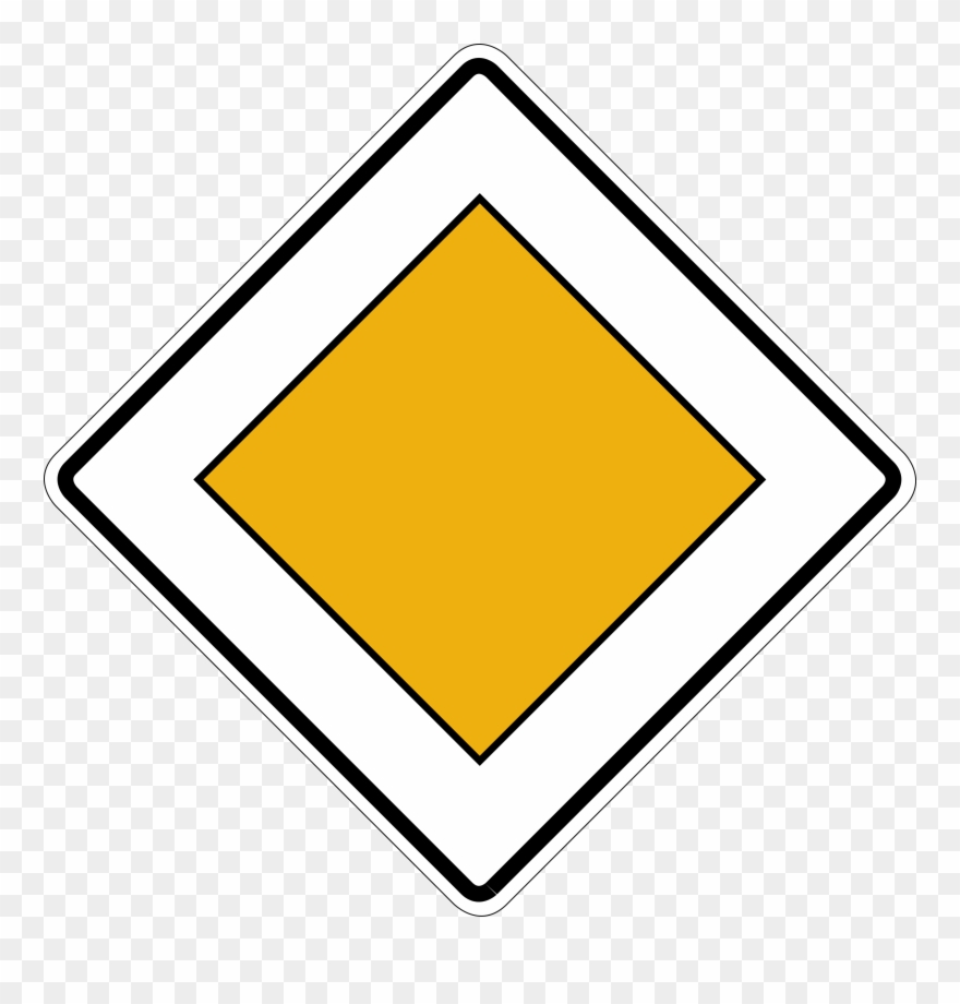 Zeichen Für Die Hauptverkehrsstraße, Stvo Ddr - Bedeutet Dieses Verkehrszeichen Vorfahrt Clipart