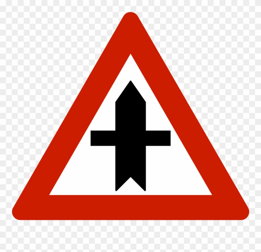 Norwegian Road Sign - Segnali Stradali Di Precedenza Clipart
