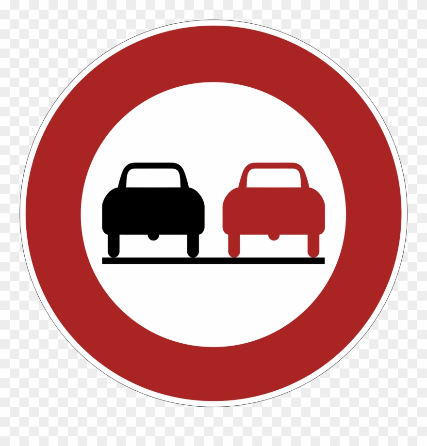 Überholverbot Für Kraftfahrzeuge Untereinander, Stvo - Traffic Sign Clipart