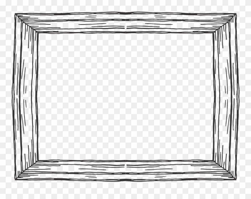 Wooden Rectangular Frame - Picture Frame Clipart