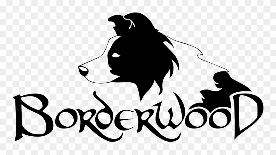 Borderwood Kennel - Stencil Border Collie Clipart