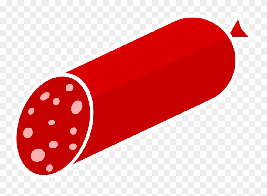 Sausage Salami Eat - Salami Vector Png Clipart