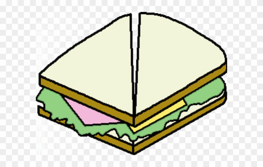 Food Clipart Sandwich - Sandwich Cut In Half Clipart - Png Download