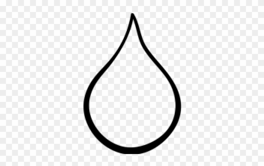 Rain Drop Clipart - Line Art - Png Download