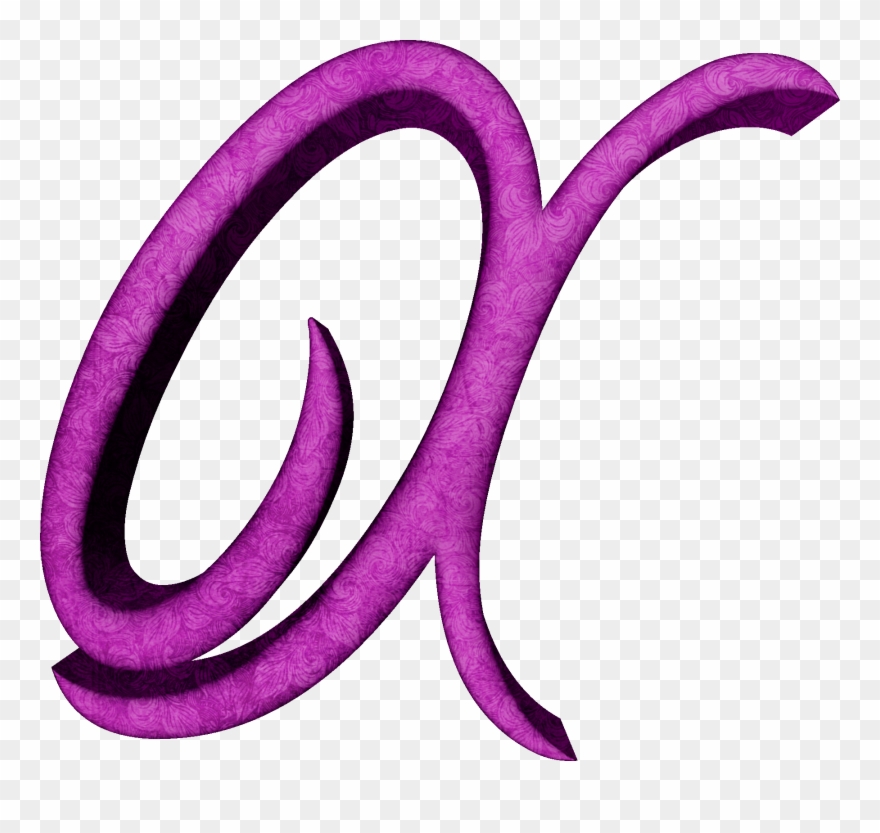 Alfabeto Estampado De Hojas En Fucsiax - Alfabeto Estampado De Hojas En Fucsia Clipart