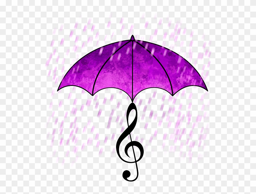 Art Purple Rain By - Umbrella Clipart