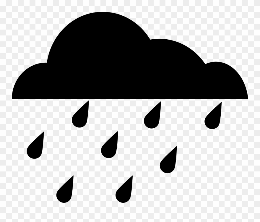 Si Glyph Cloud Rain Heavy Rain Svg Png Icon Free Download - Rain Cloud Svg Clipart