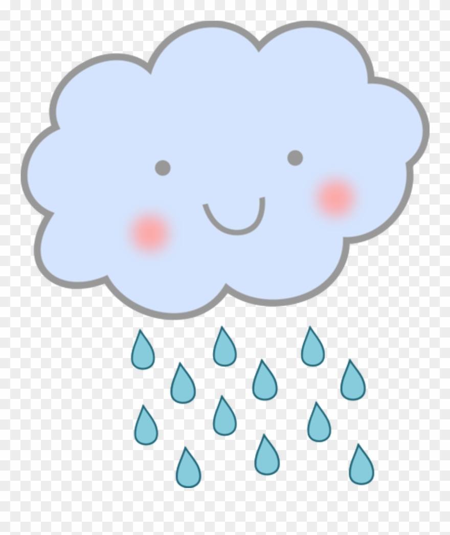 Rain Clouds Clip Art - Nuvem Sorrindo Em Png Transparent Png