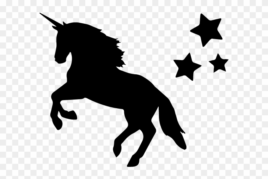 Licorne - Horse Silhouette Transparent Background Clipart