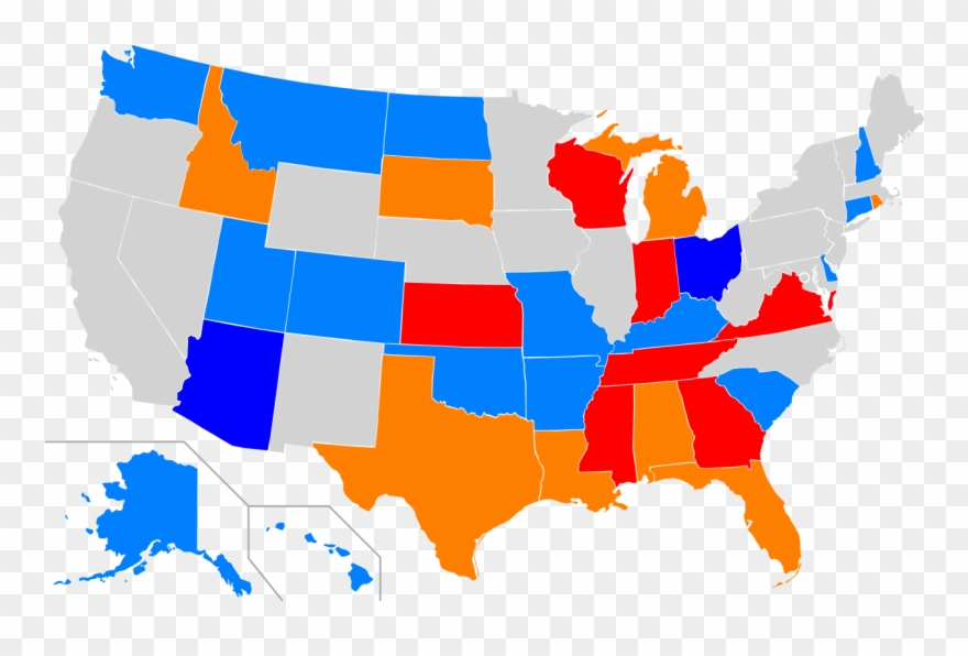 Pictures Of Voting 14, Buy Clip Art - States With Voter Id Laws - Png Download