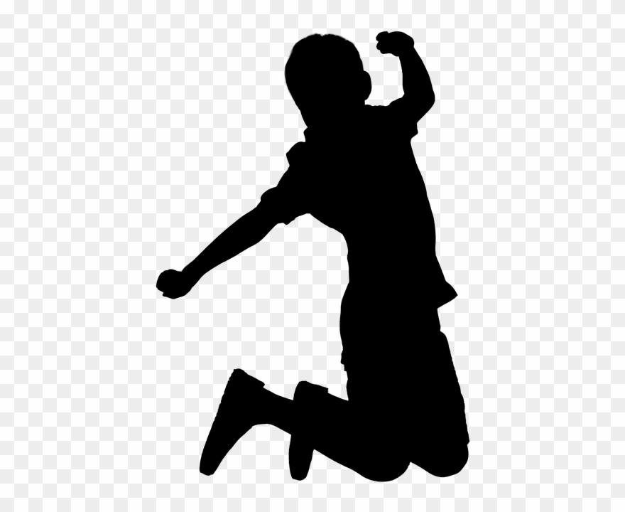 Jumping, Kids, Child, Silhouette, Happy - Portable Network Graphics Clipart