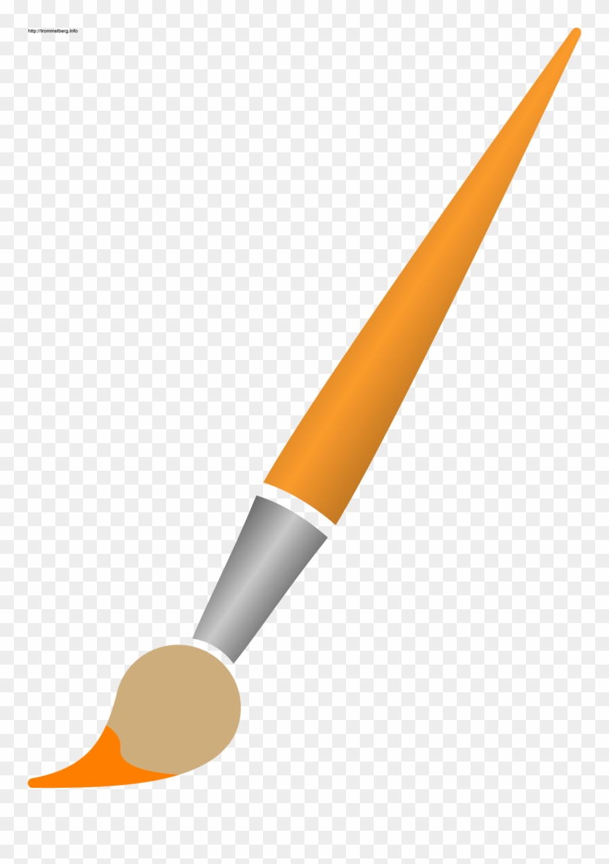 Clipart Paint Brush With Orange Dye Grey Hair Dye For - Green Paint Brush Clipart - Png Download
