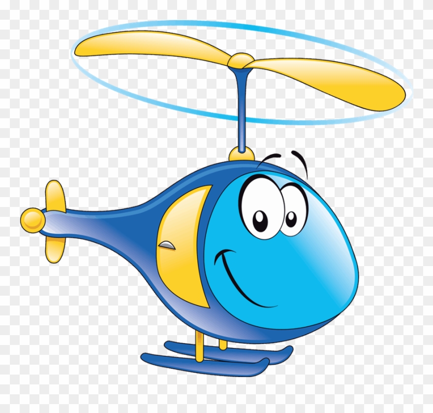 Cartoon Clipart Smiley Desktop Wallpaper - Elicottero Cartone - Png Download
