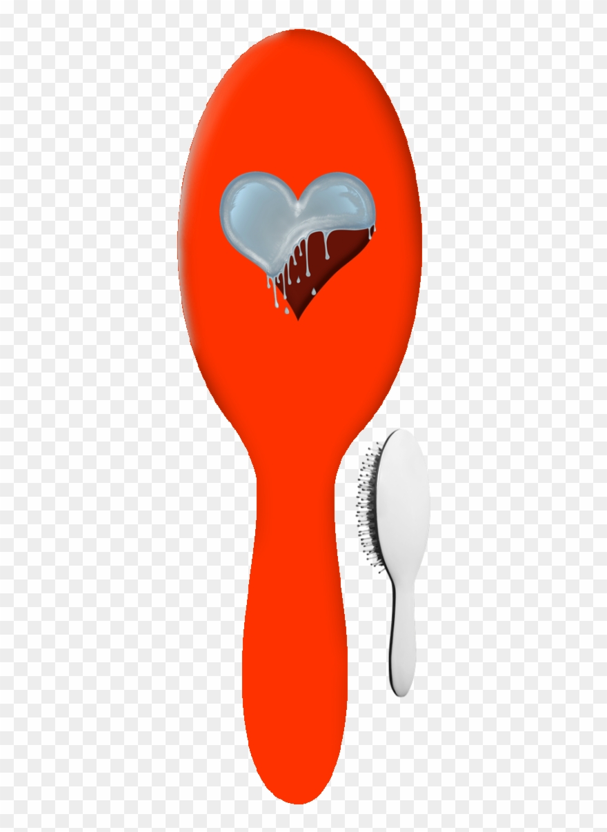 Dripping Heart Hb Hair Brush - Love Clipart