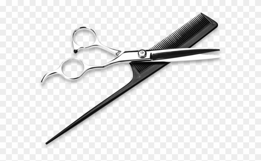 Shears Drawing Comb - Hairdresser Clipart