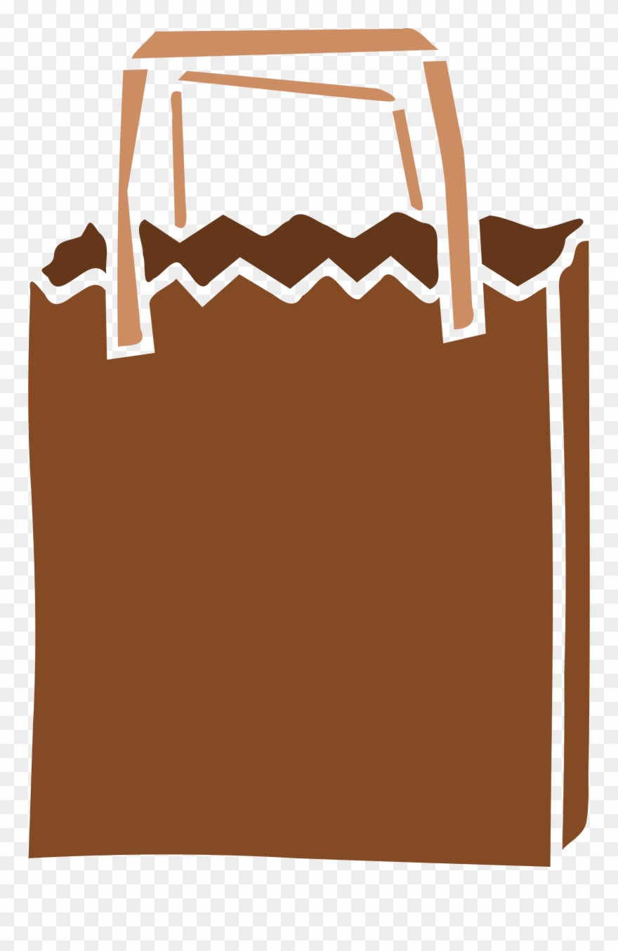 Big Image - Brown Paper Bag Clip Art - Png Download