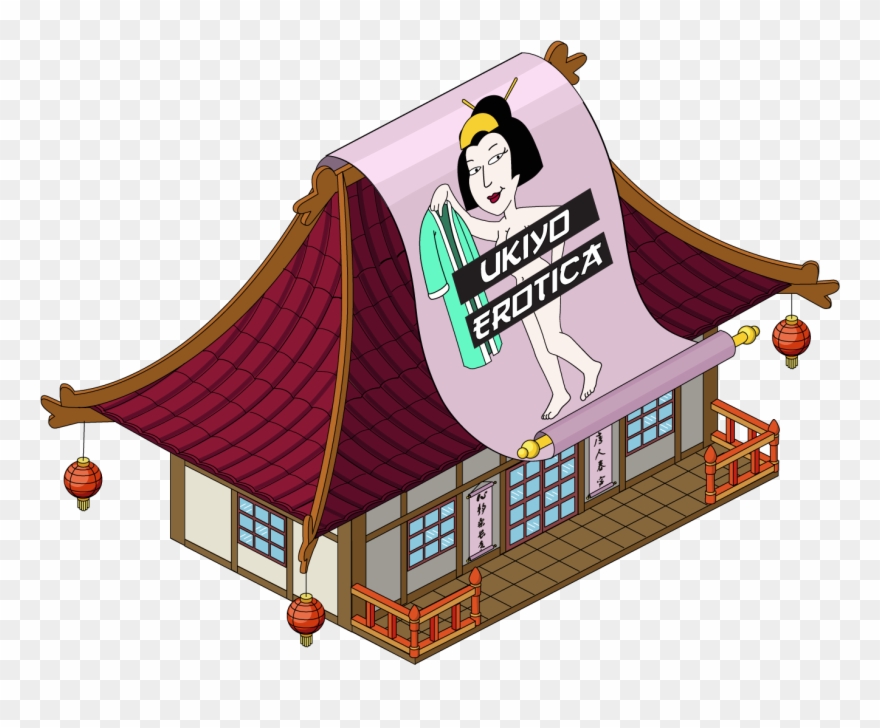 Ukiyo-erotica Print Shop - Cartoon Clipart