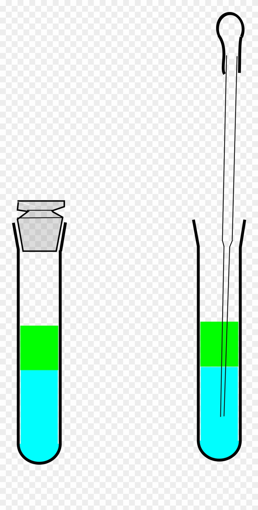 Test Tube Picture 20, Buy Clip Art - Reagenzglas Zwei Phasen - Png Download