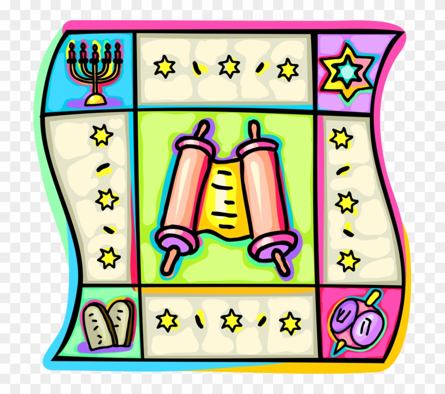 Vector Illustration Of Jewish Identity And Judaism - Clip Art - Png Download
