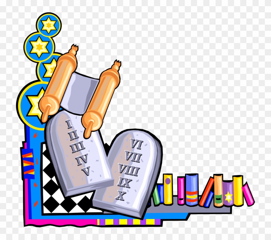 Clipart Library Library Ten Commandments Clipart 10 - Jewish Education Clipart - Png Download