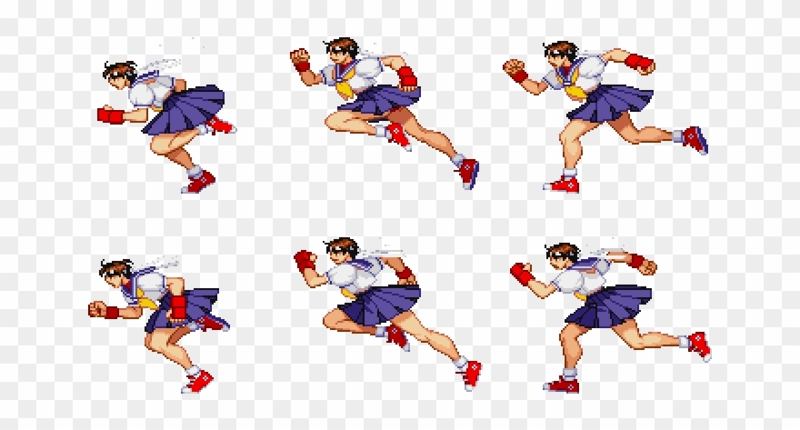 Now The First Thing To Note Is That The First 3 Frames - 6 Frame Run Cycle Clipart