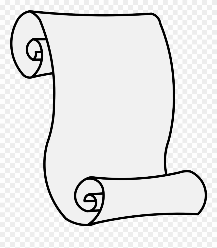 Pdf - Open Scroll Clipart