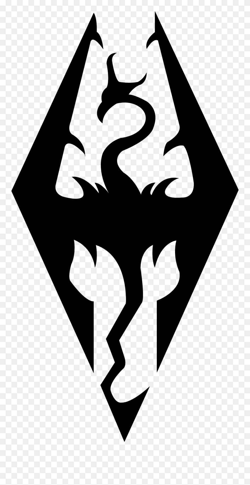 Pin By Carmen Casini On Plotter - Skyrim Logo Silhouette Clipart