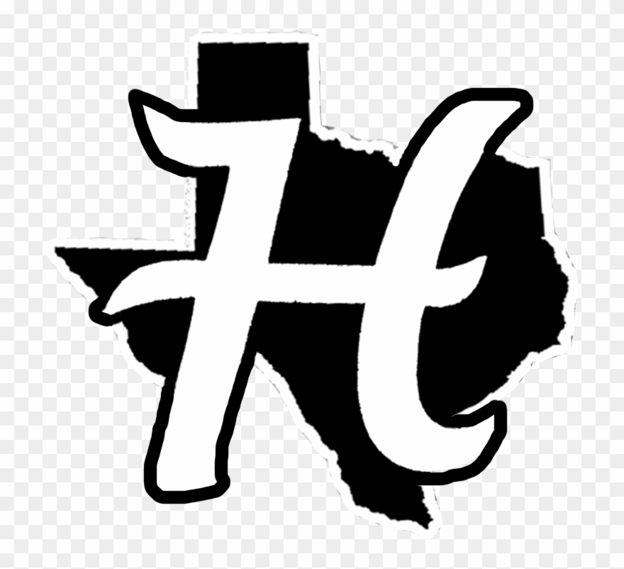 Hudson H Texas Black Outline H - Emblem Clipart