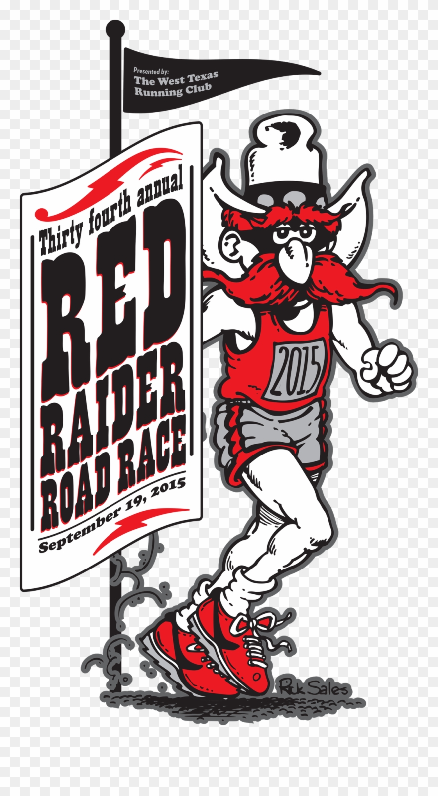 Register For @wtrunning's Red Raider Road Race By 6 - Cartoon Clipart