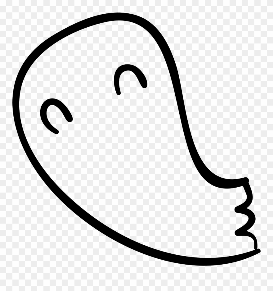 Halloween Sleeping Ghost Outline Comments - Contorno De Fantasma Clipart