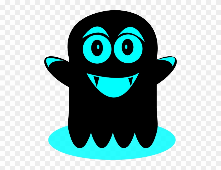 Blue And Black Ghost Clipart