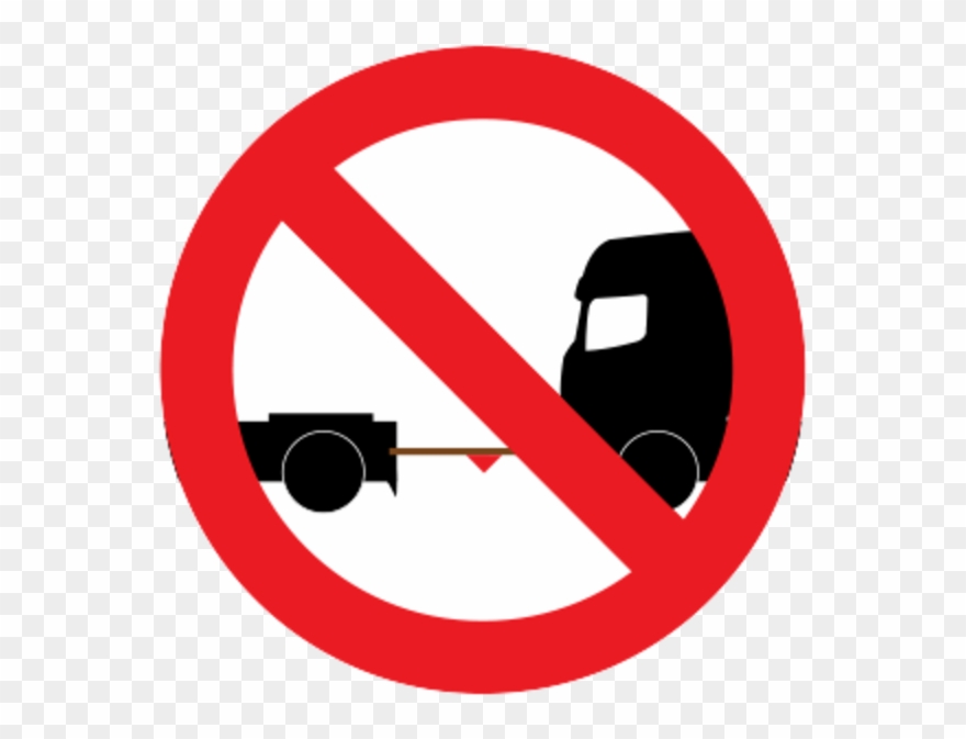 No Trailering Allowed - Circle Clipart