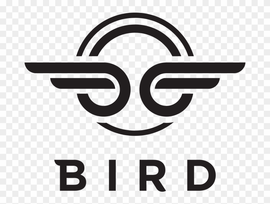 Lockup Black - Bird Scooter Logo Clipart