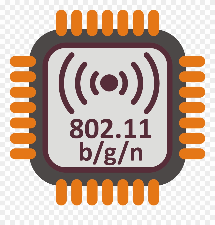Clipart - Wifi 802 - 11 B/g/n - Microprocessor Clipart - Png Download