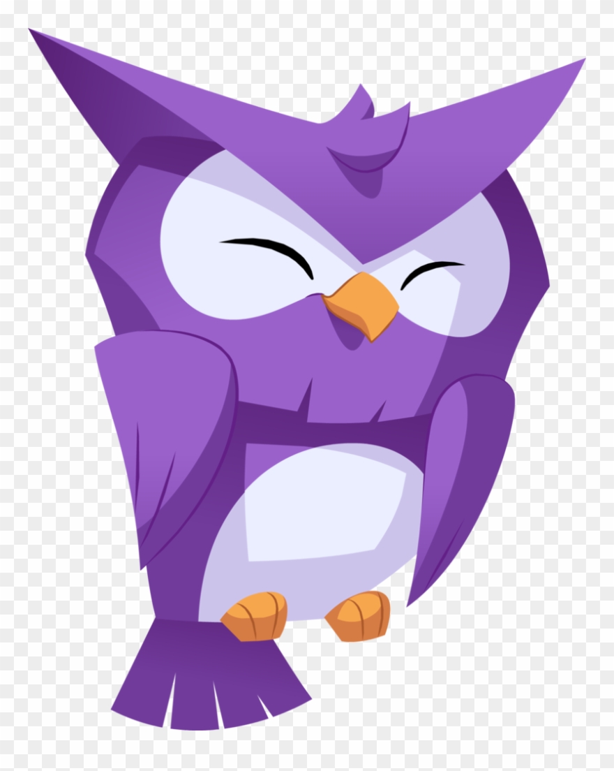 Purple Owl - Animal Jam Owl Png Clipart