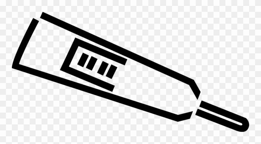 Vector Illustration Of Medical Thermometer Measures Clipart