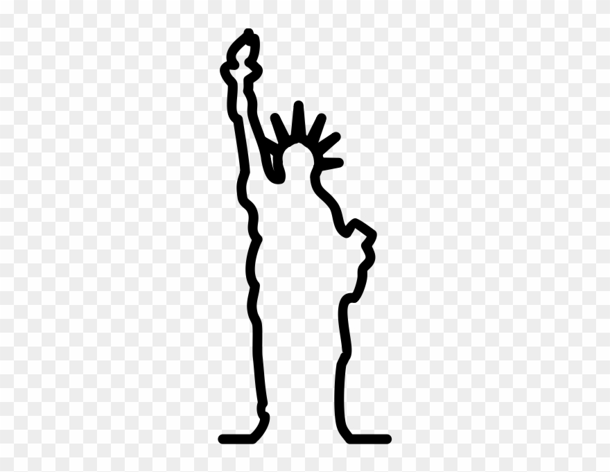 Statue Of Liberty Rubber Stamp - Icono De Libertad Png Clipart
