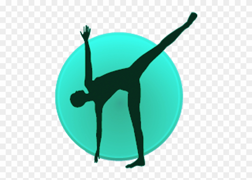 Half Moon Yoga Pose - Silhouette Clipart
